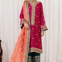 MARYAM HUSSAIN Unstitched 3PC Embroidered Lawn A434