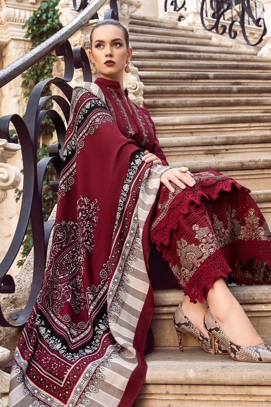 MARIA-B 3PC DHANAK EMBROIDERED AZ 2048