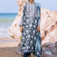 Zainab Chottani Unstitched 3PC Digital Print LAWN A421