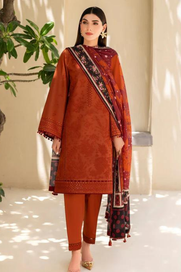 Jazmin Dhanak 3PC Embroidered AZ - 0118