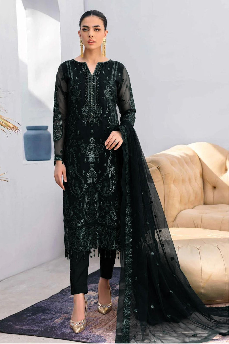 EMAAN ADEEL Unstitched 3PC WEDDING AND PARTY WEAR COLLECTION D-241