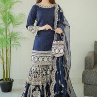 HASEENS ANCHAL Unstitched 3PC WEDDING AND PARTY WEAR COLLECTION A433