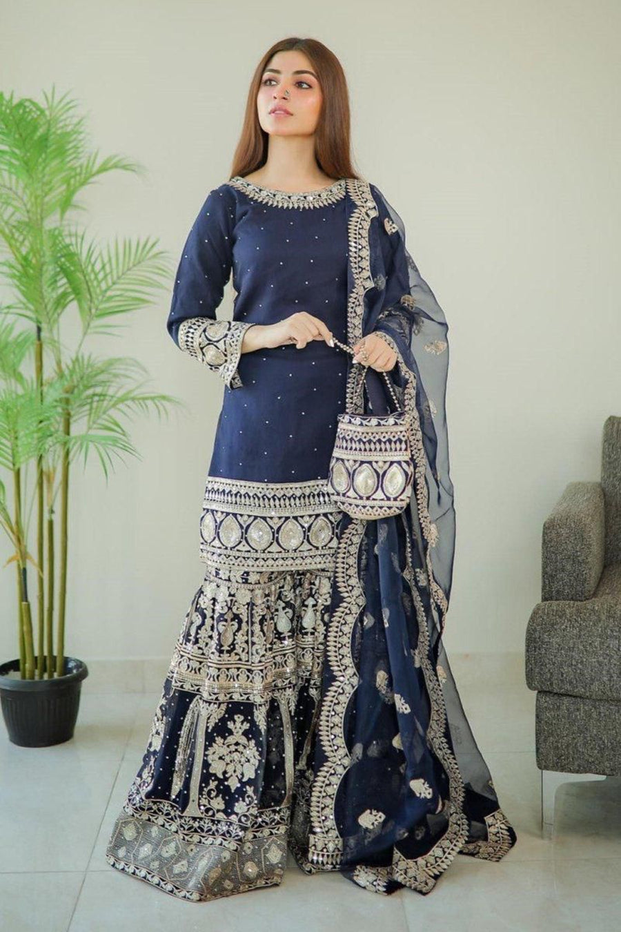 HASEENS ANCHAL Unstitched 3PC WEDDING AND PARTY WEAR COLLECTION A433