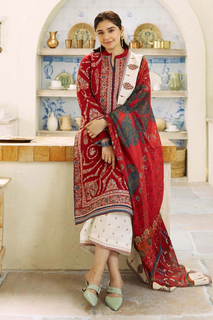 Zara ShahJahan Linen 3PC Embroidered AZ - 0108