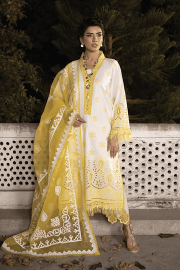 Zaha Unstitched 3PC Lawn Embroidered A279