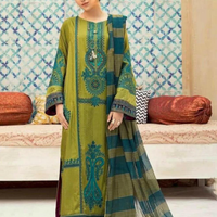 Maria B Dhanak 3PC Embroidered AZ - 0121