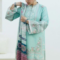 Zara ShahJahan Linen 3PC Embroidered AZ - 0110