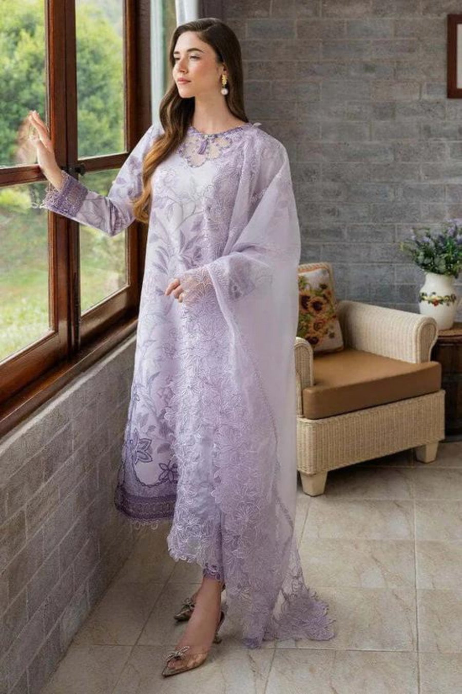 Mushq Unstitched 3PC LAWN EMBROIDERED A201