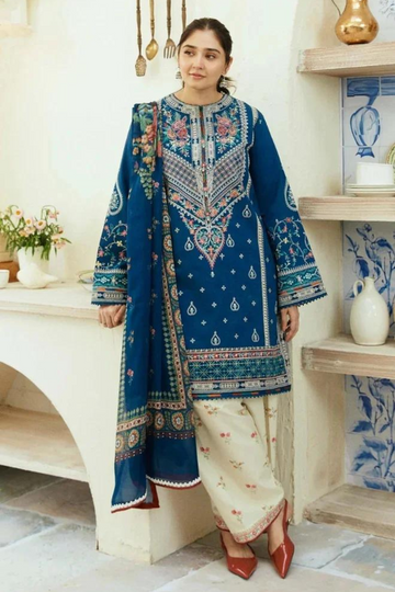 Zara ShahJahan DHANAK 3PC Embroidered AZ - 0101