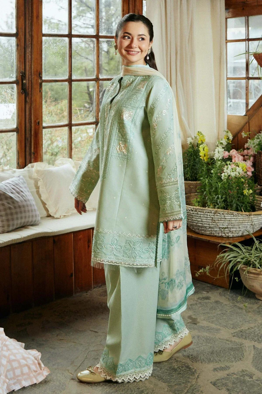 Zara ShahJahan Unstitched 3PC LAWN EMBROIDERED A355