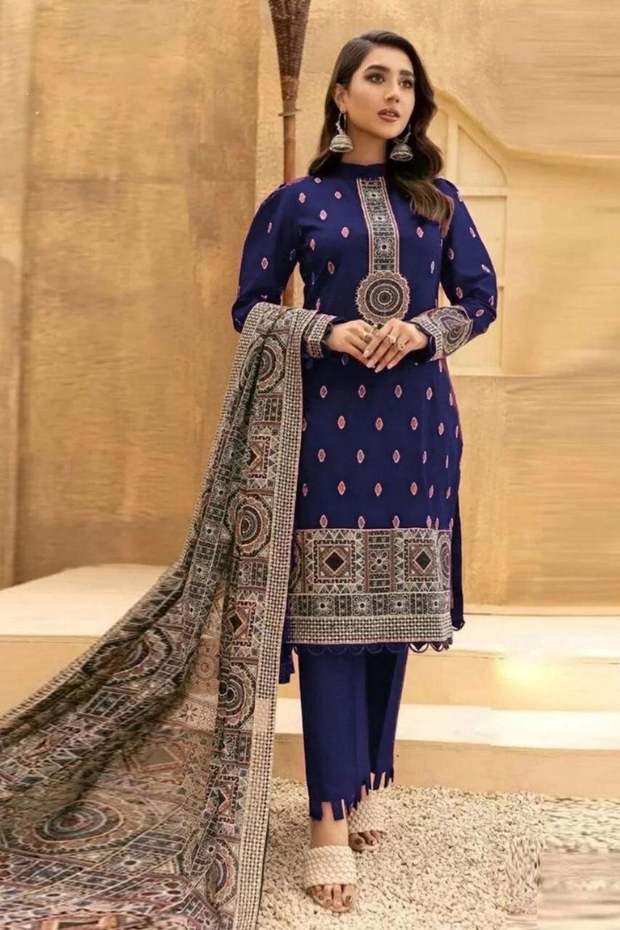 Bareeze Dhanak 3PC Embroidered AZ - 0129