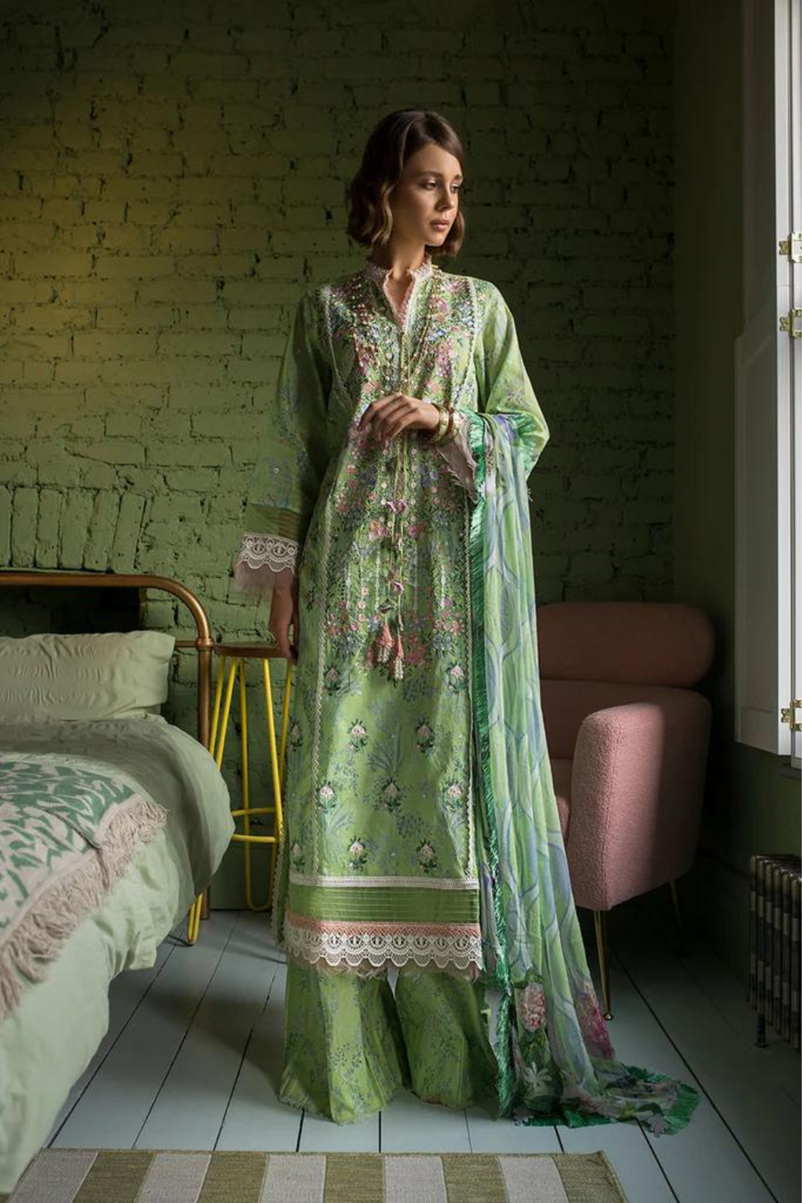 Sobia Nazir Unstitched 3PC Digital Print LAWN A299