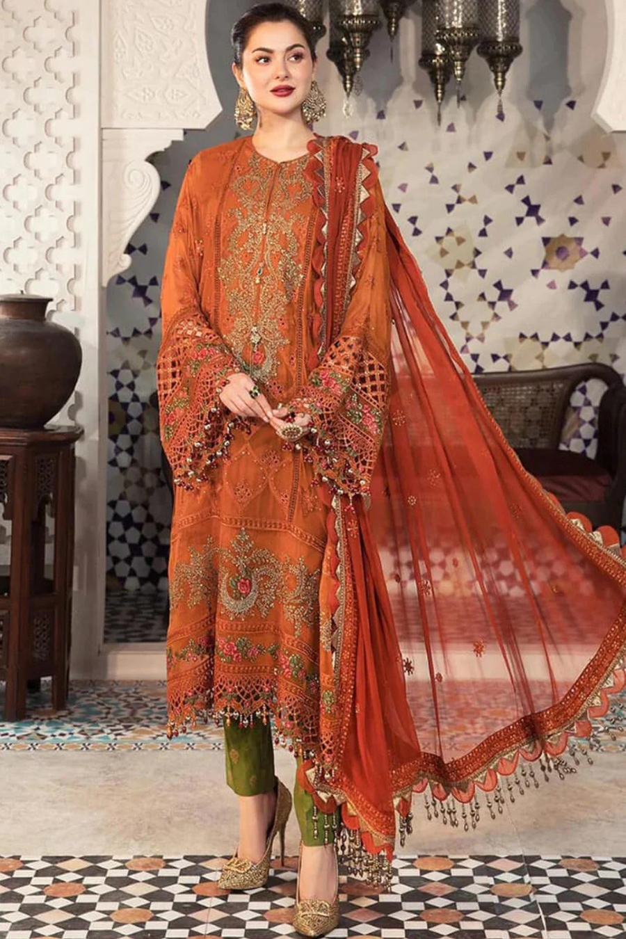 Zainab Chottani Unstitched 3PC Lawn Embroidered A230