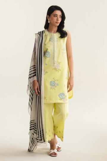 Zara ShahJahan Unstitched 3PC Lawn Embroidered A257