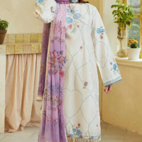 Zara ShahJahan Dhanak 3PC Embroidered AZ - 0115