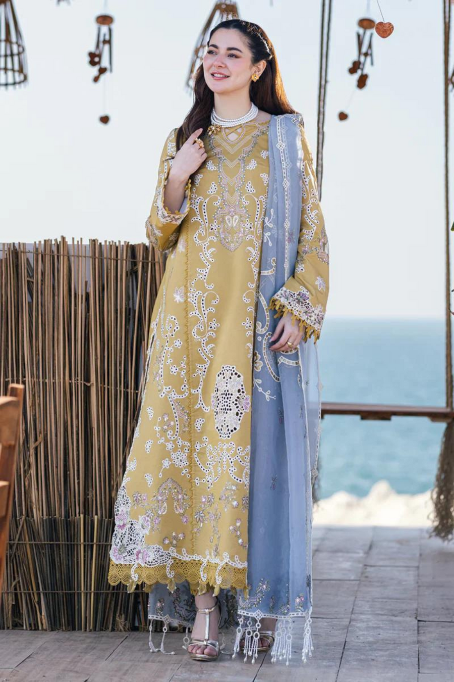 Qalamkar Unstitched 3PC Lawn Embroidered A181