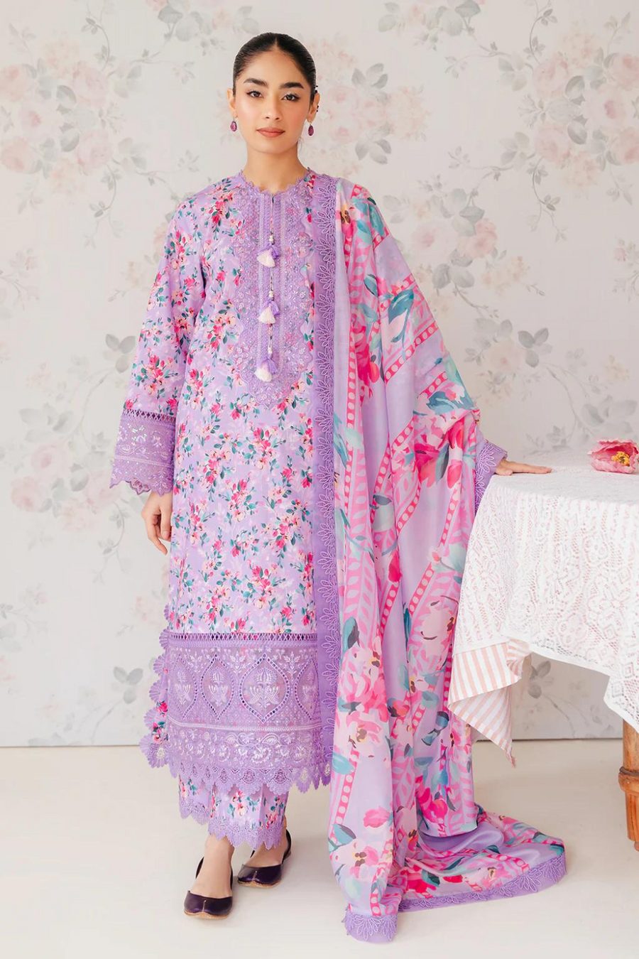 Afrozeh Unstitched 3PC Digital Print LAWN A207