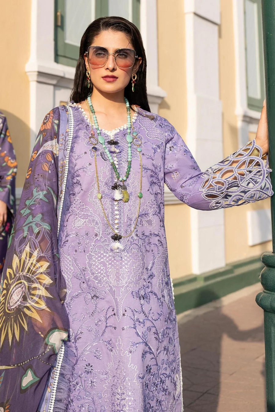 Mushq Unstitched 3PC Lawn Embroidered A120