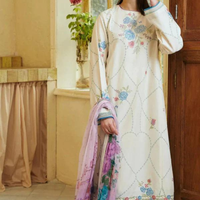 Zara ShahJahan Dhanak 3PC Embroidered AZ - 0115