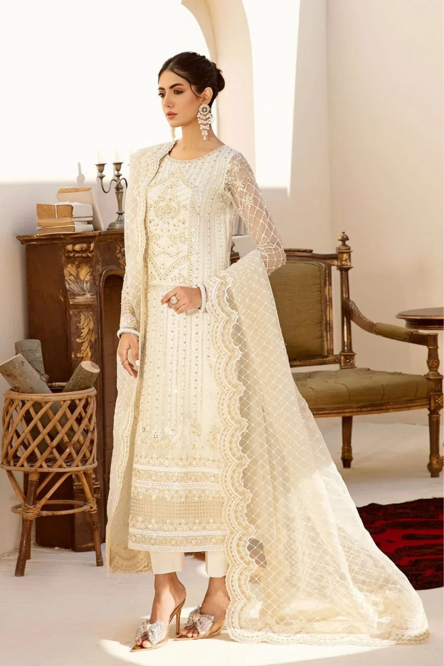 Akbar Aslam Unstitched LUXURY WEDDING & PARTY WEAR A445