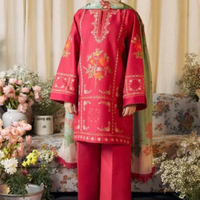 Zara ShahJahan Linen 3PC Embroidered AZ - 0104