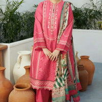 Zara ShahJahan Linen 3PC Embroidered AZ - 0105