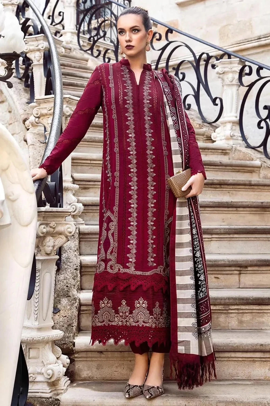 MARIA-B 3PC DHANAK EMBROIDERED AZ 2048