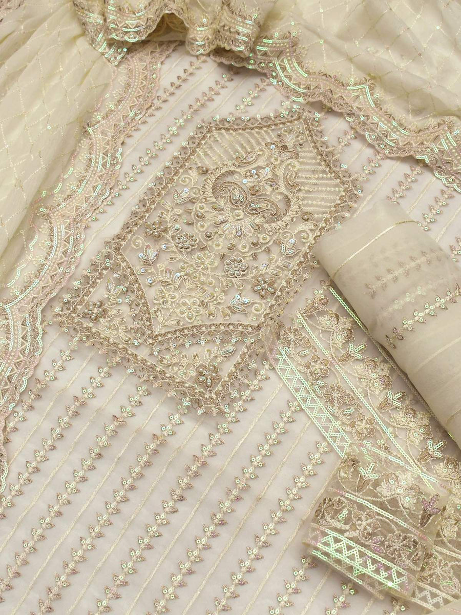 Akbar Aslam Unstitched LUXURY WEDDING & PARTY WEAR A445